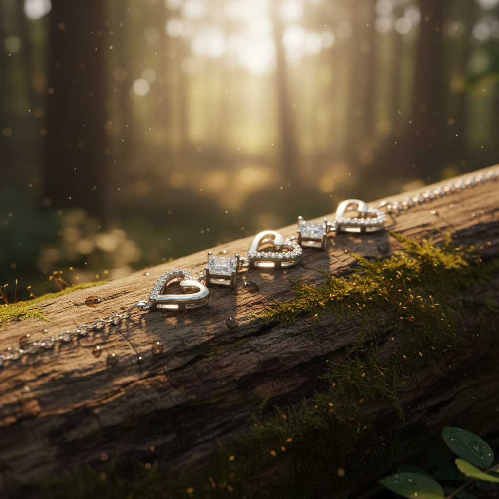 Bracelet in forest setting