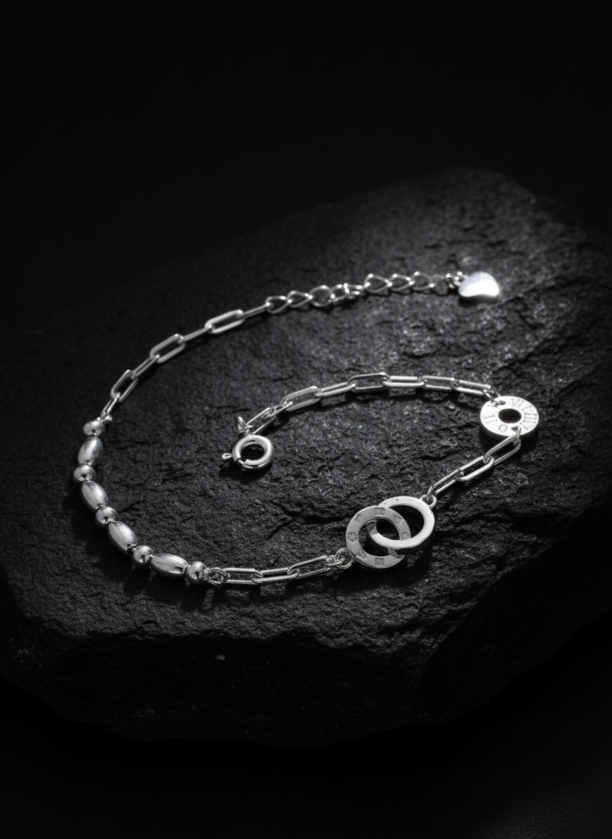 Bracelet on volcanic rock