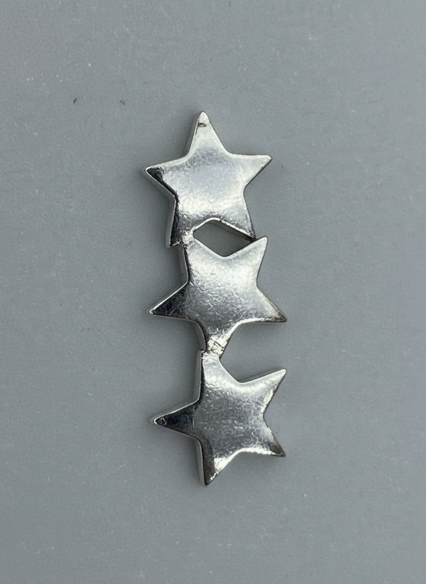 Triple Star Silver Earrings - Minimalist Stud Earrings-925 Sterling Silver