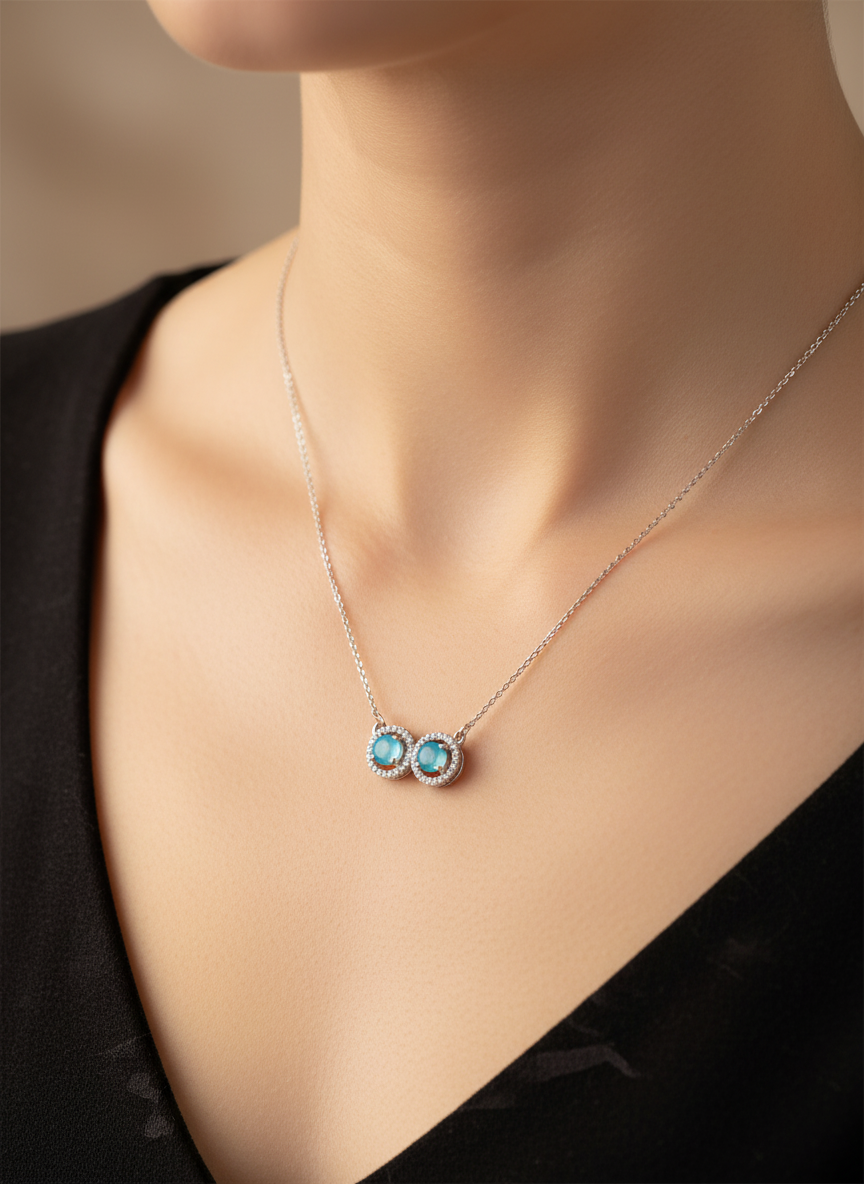 Model Wearing Pendant